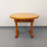 Vintage Charlotte Perriand Les Arcs round pine dining table from the 60s 70s