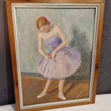 Tableau d'une danseuse art déco par Gontran Sedille