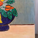 Blue bowl with flowers, oil on canvas signed 1982