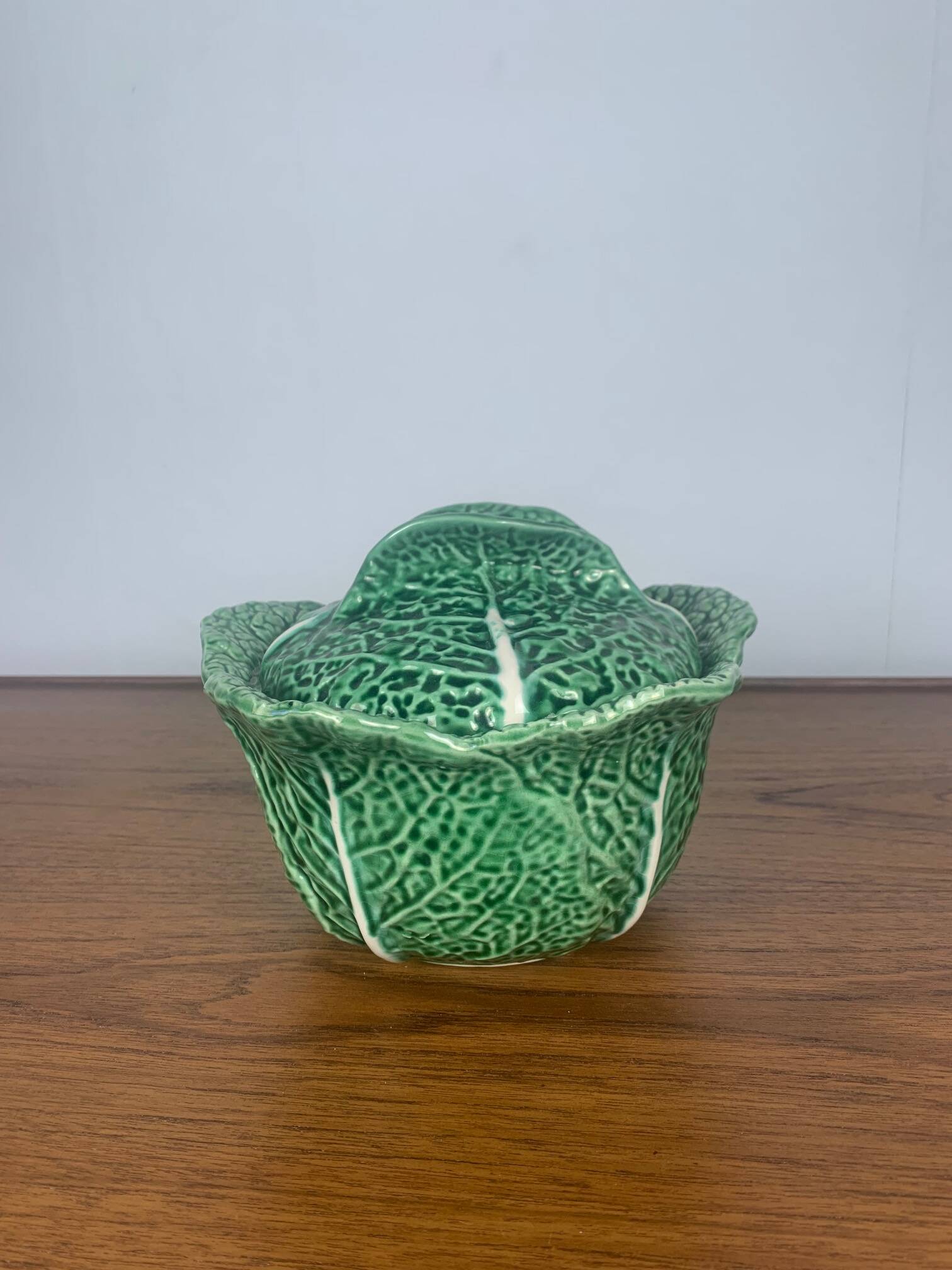 Green cabbage ceramic soup tureen, 1970/80