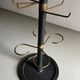 Minimalist black metal brass coat stand