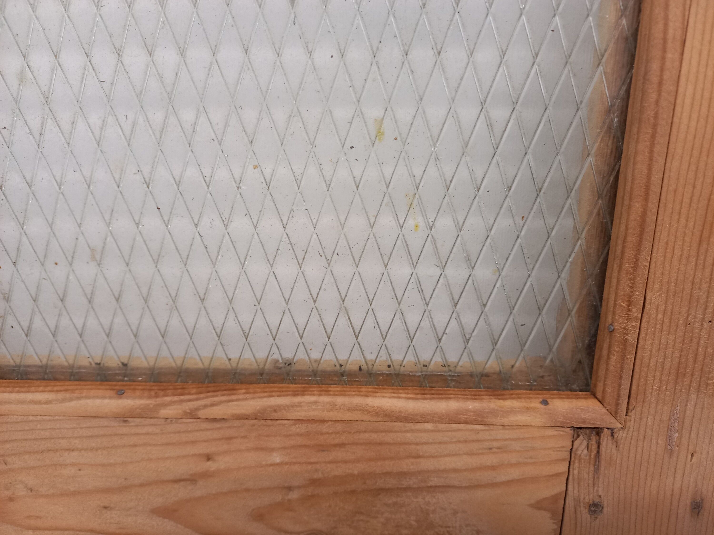 Partition in wood and glass 128 cm