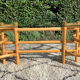1970s rattan and glass coffee table