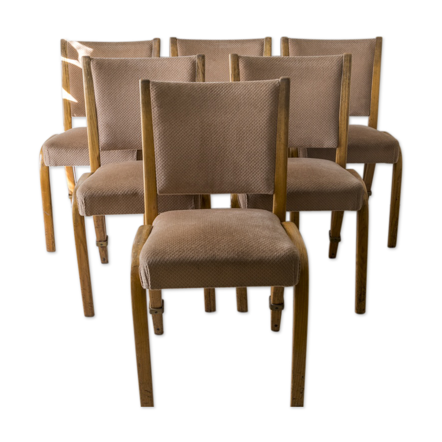 6 Bow Wood chairs by Steiner