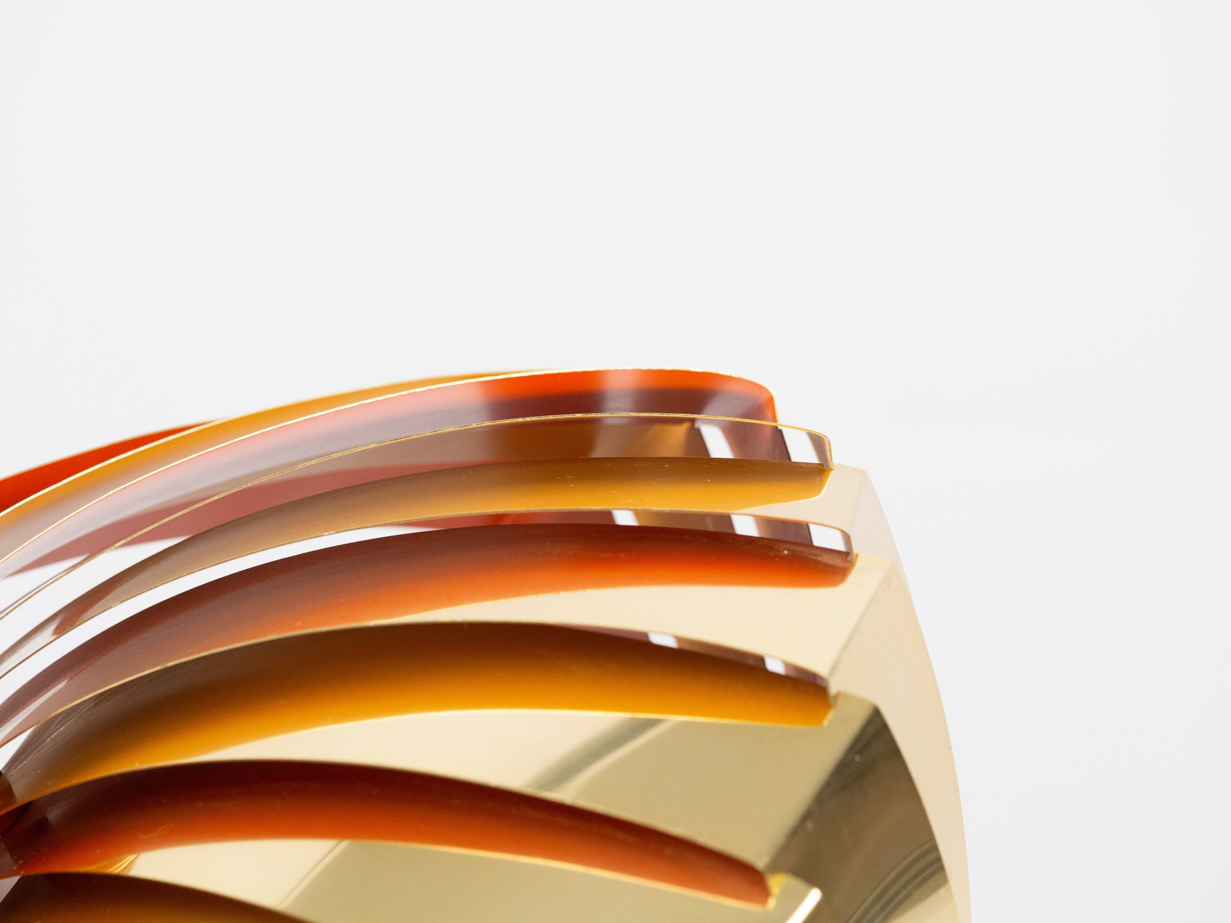 Danish vintage pendant lamp Konkylie by Louis Weisdorf, Lyfa, 1963