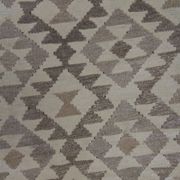 Beige cream scandinavian style kilim handmade flat-woven wool area rug- 198x155cm