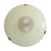 Mid-century wall or ceiling lamp made of glass with a graphic pattern