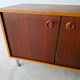 Petite enfilade / buffet double design scandinave moderniste teck