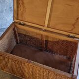 Vintage rattan trunk