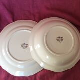 Set of 2 round ceramic dishes Fleuries Saint Amand