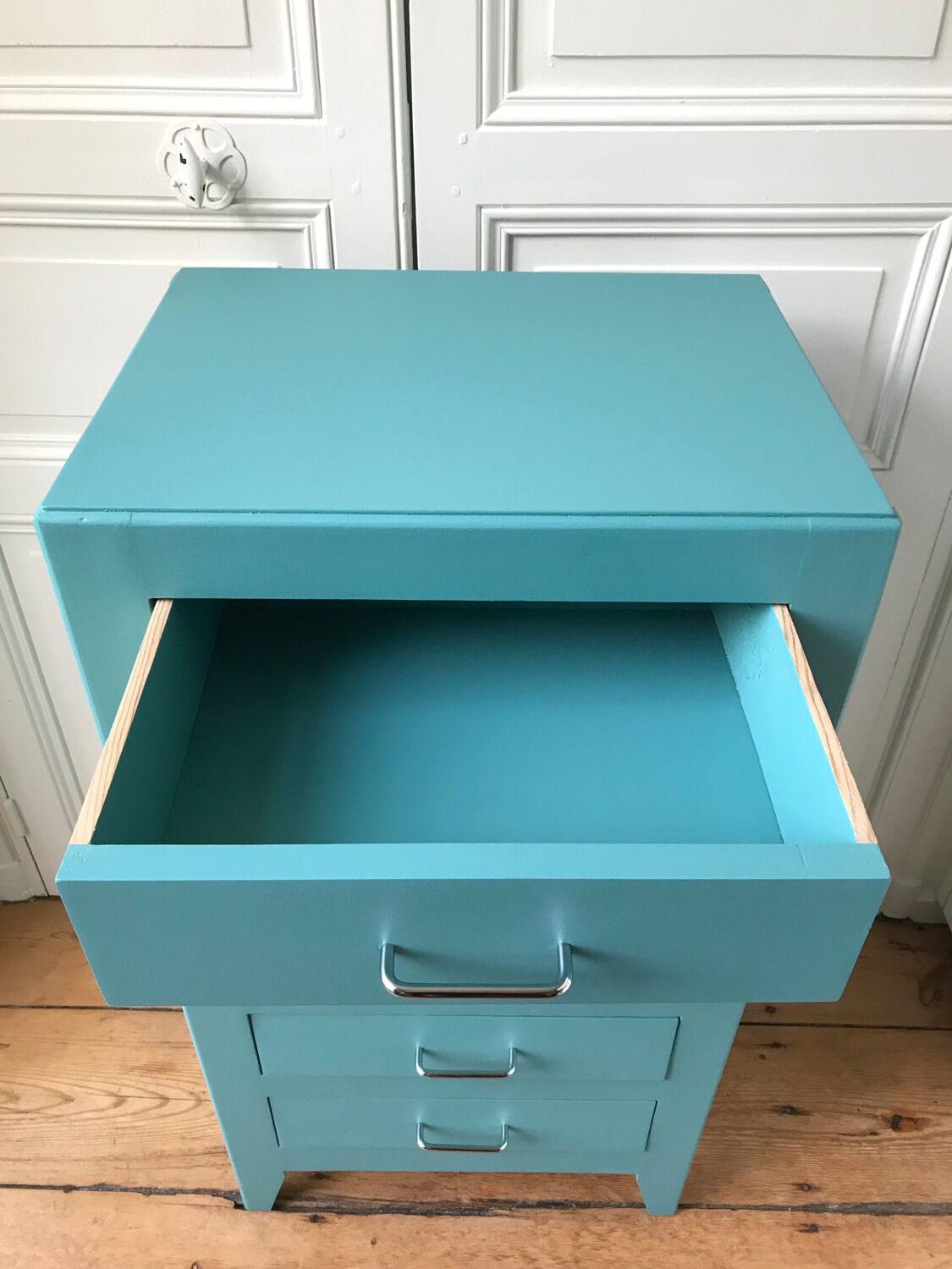 Chiffonnier commode revisité en Menthe Douce de chez Ressources