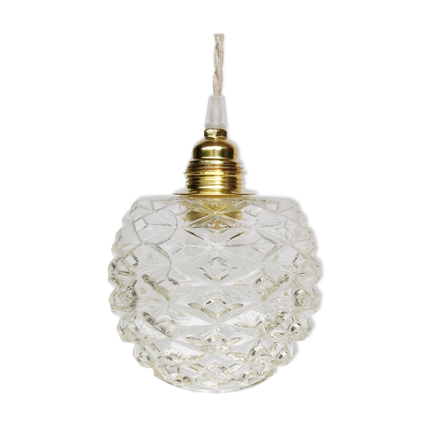 Vintage walkman lamp globe origami chiseled glass