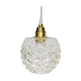 Lampe baladeuse vintage globe origami verre ciselé
