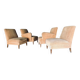 Armchair in wood and beige fabric, France 1940