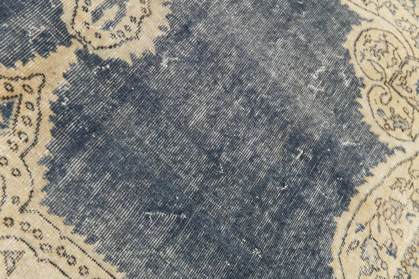 6x10 Soft Blue Pattern Vintage Rug, 193x315 Cm