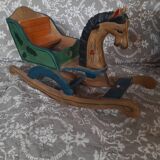 Wooden rocking horse decoration