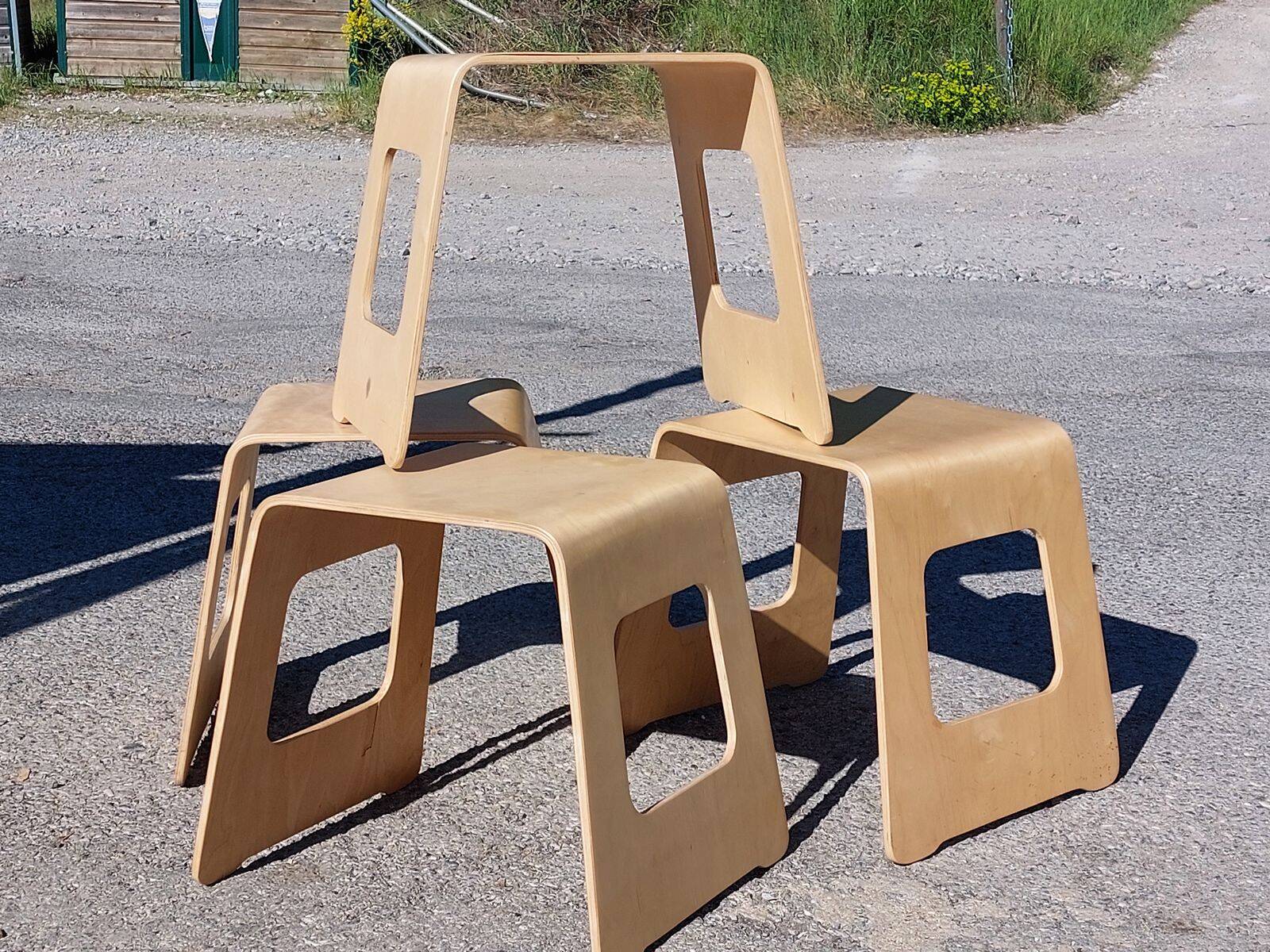 Set of 4 Benjamin stools - by Lisa Norinder for Ikea - 1990s/2000s
