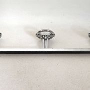 Triple coat hooks Art Deco by Jean Royère Width 45 cm
