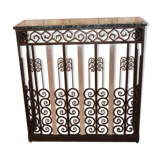 Art deco period console in forged iron