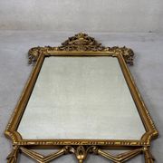 Grand miroir de cheminée doré – bois