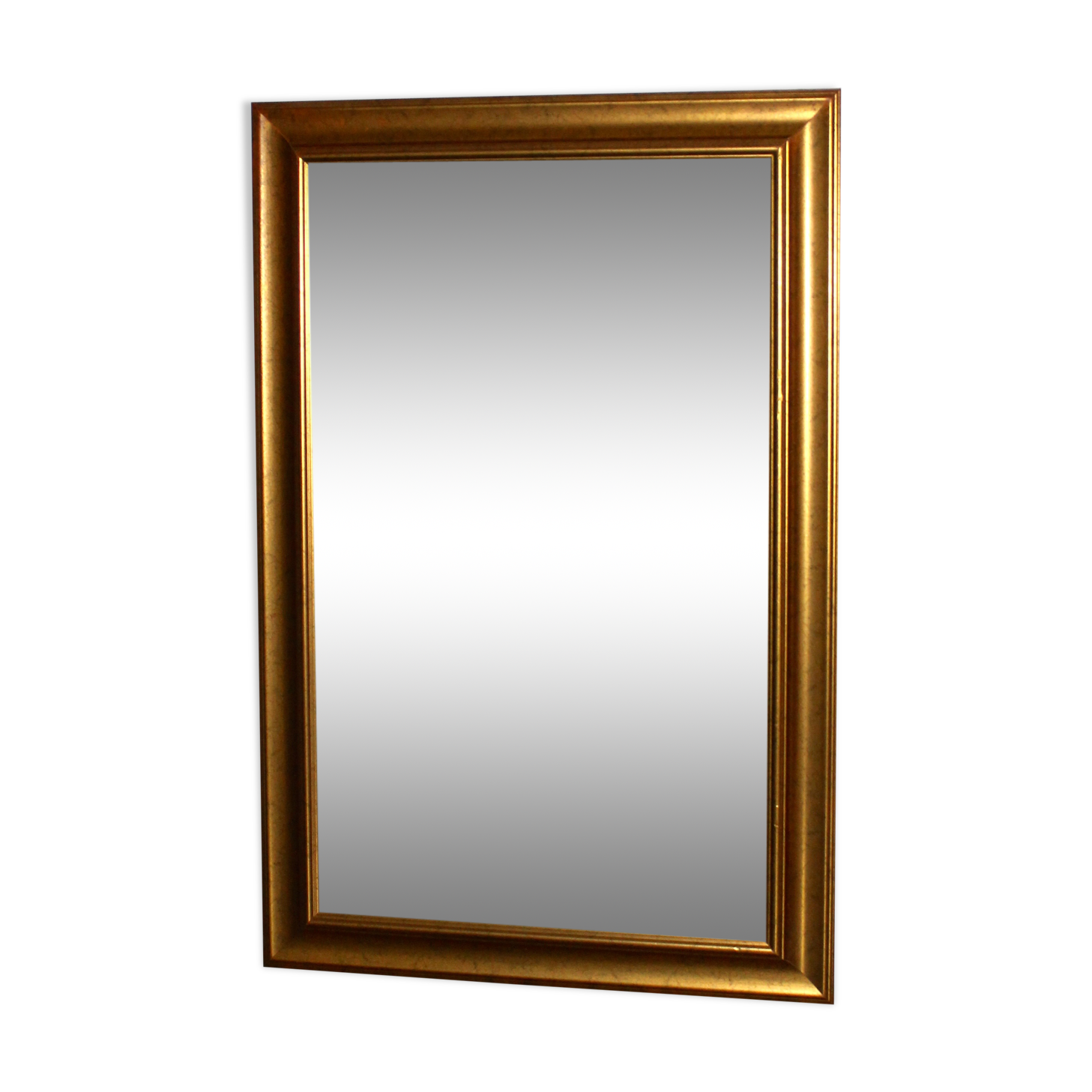 Miroir biseauté 90-58cm en bois doré