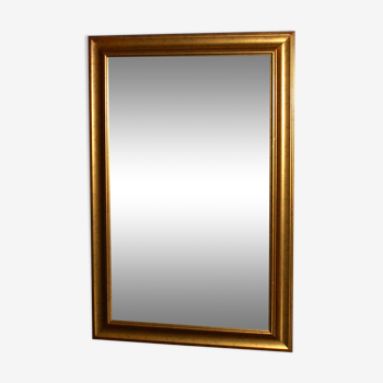 Miroir biseauté 90-58cm en bois doré