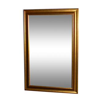 Miroir biseauté 90-58cm en bois doré
