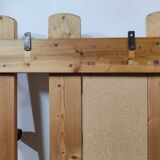 Vintage pine wall coat rack