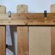 Vintage pine wall coat rack