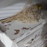 Small patinated art deco chest of drawers