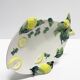 Set of 8 Italian fish plates in Barbotine ceramic.