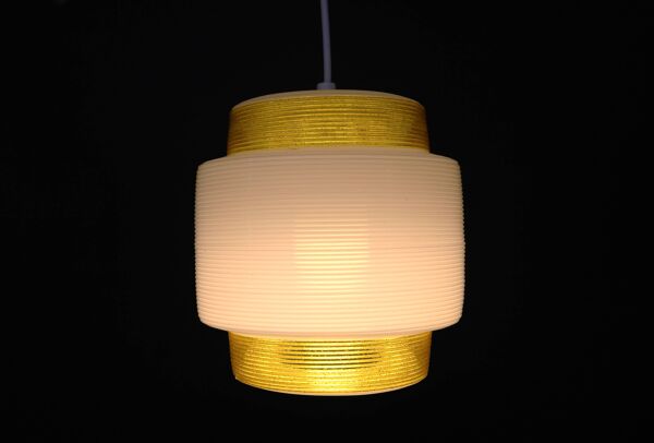 Lampe Rotaflex jaune et blanche ultra rare et ancienne de Yahsa Heifetz