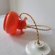 Suspension en opaline orange