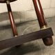 Side table tripod Empire style in solid mahogany and grey marble tray