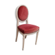 Chaise laquée blanche de style Louis XVI