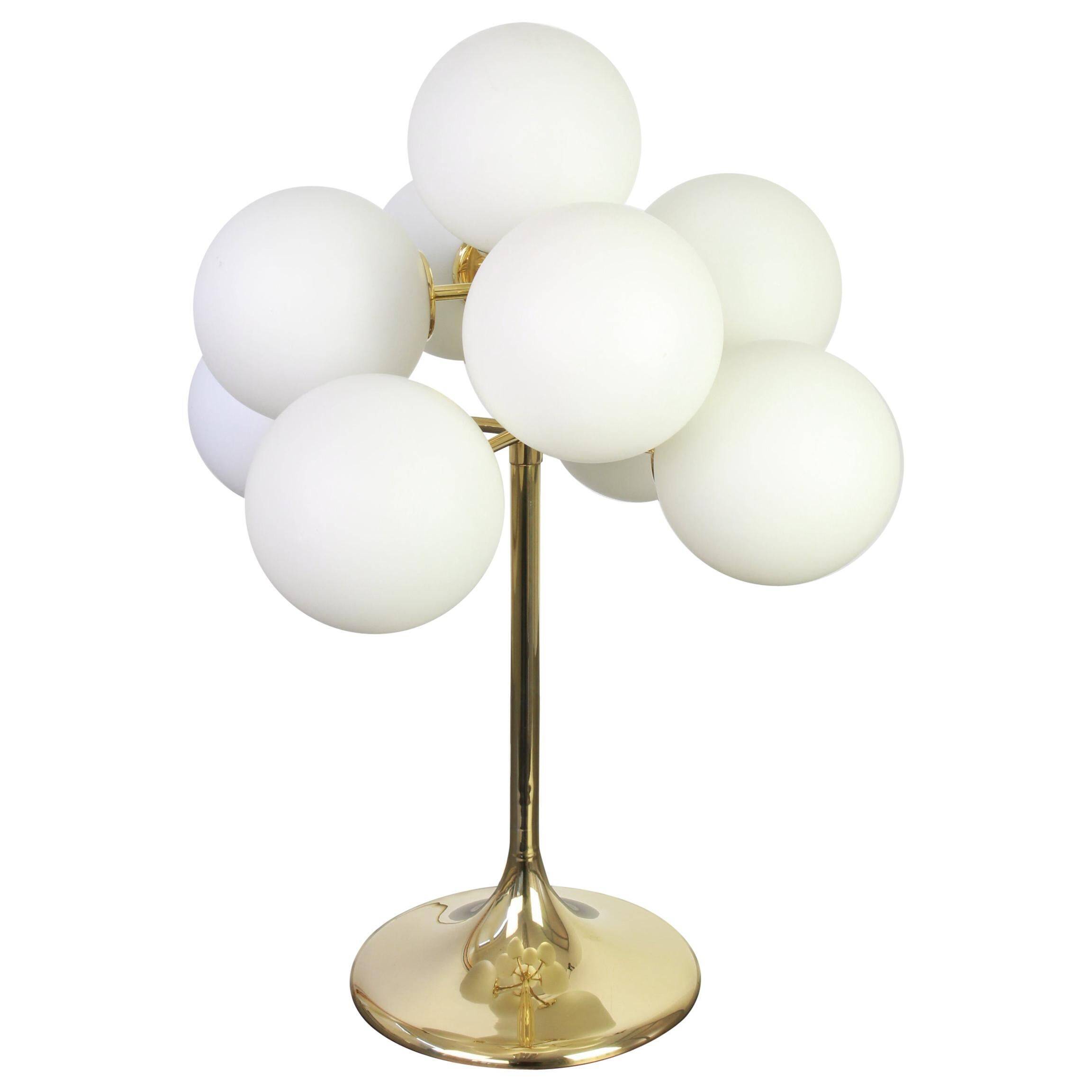 Atomic brass table lamp, Switzerland, 1960s