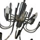 Chrome vintage chandelier / suspension with 6 light points
