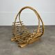 Vintage rattan log basket, 1960s