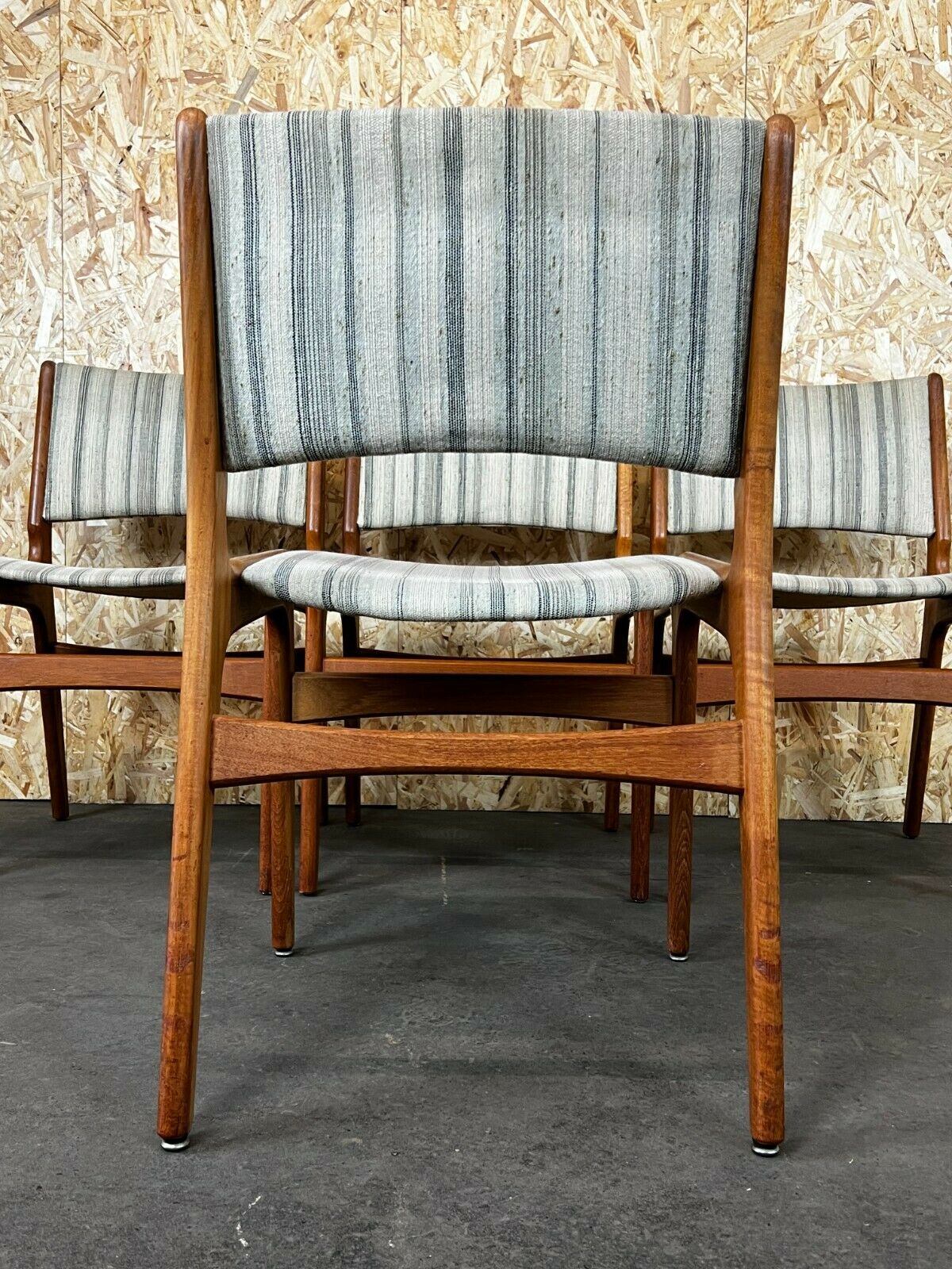 4x 60s 70s teak chairs Chair Dining Chair Henning Kjaernulf Danish 60s
