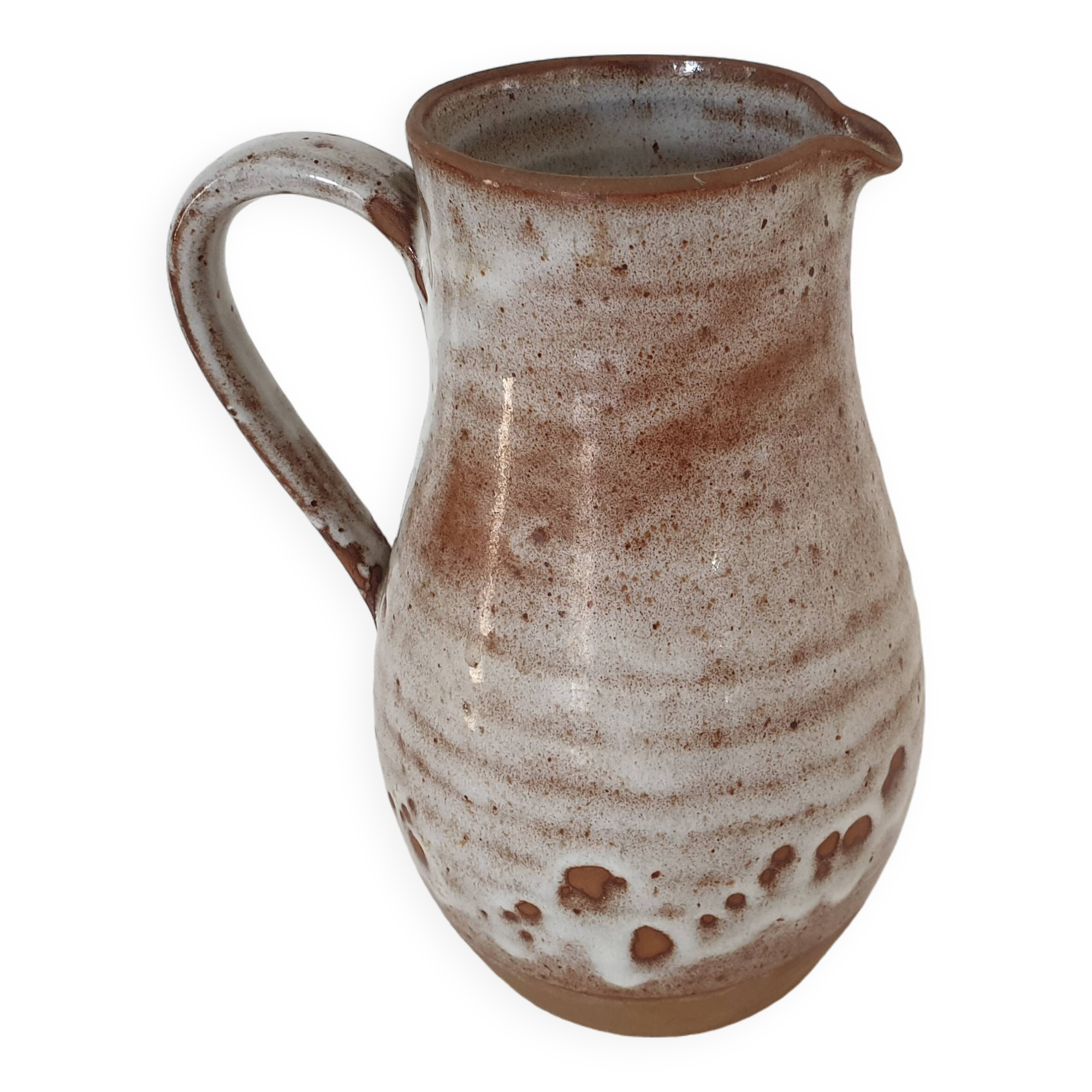 Ceramic pitcher signed Roger Jacques (Saint Amand)