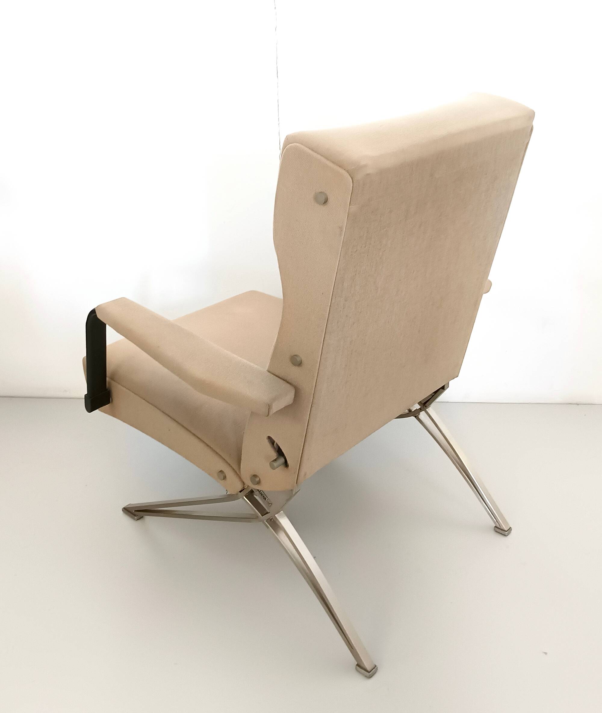 Reclining Beige Armchair by Giulio Moscatelli for Formanova, Italy