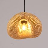 Bamboo Pendant Light, Bamboo Light Fixture, Hanging Lamp