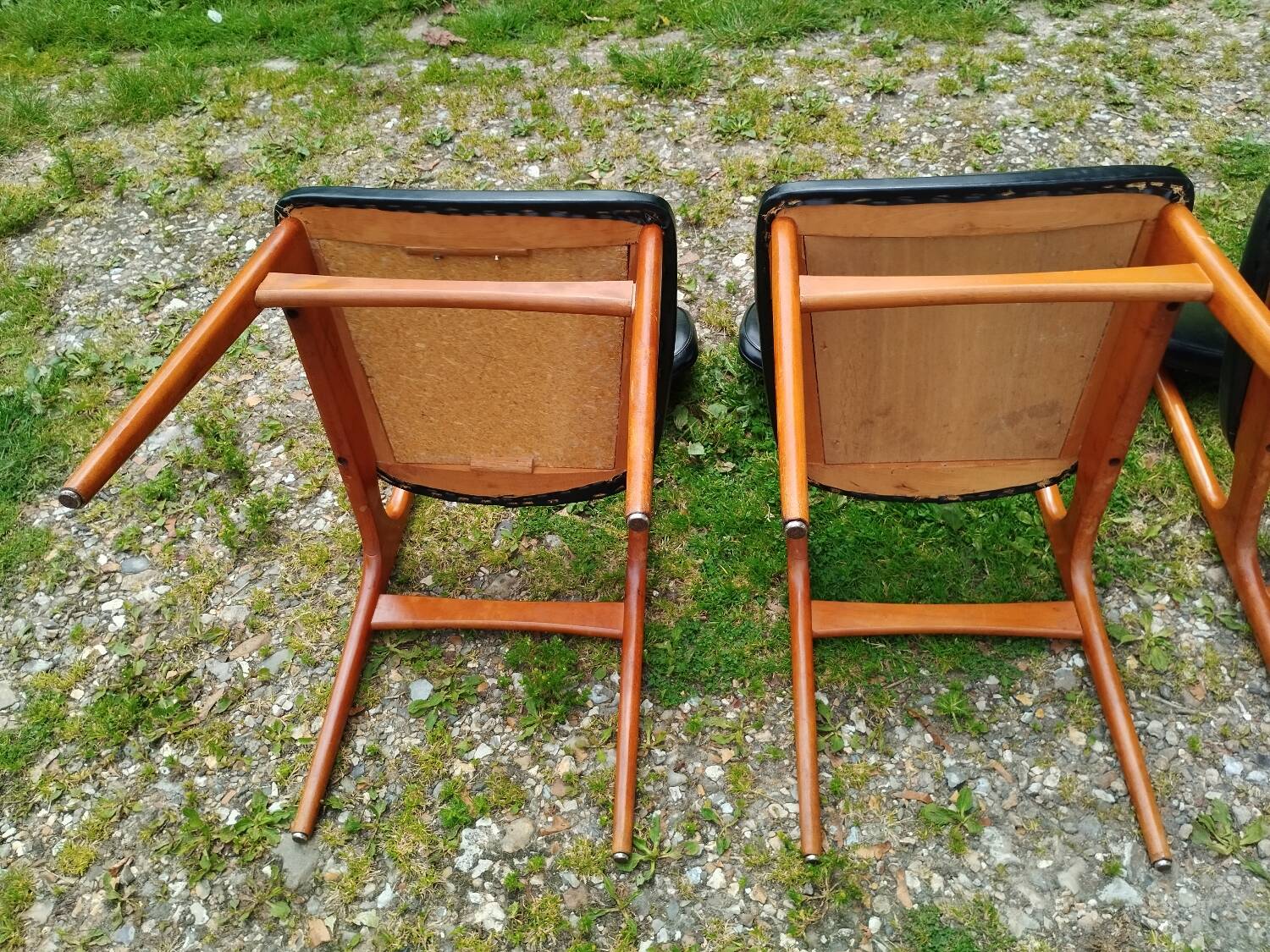 Series of 6 old Scandinavian design chairs
