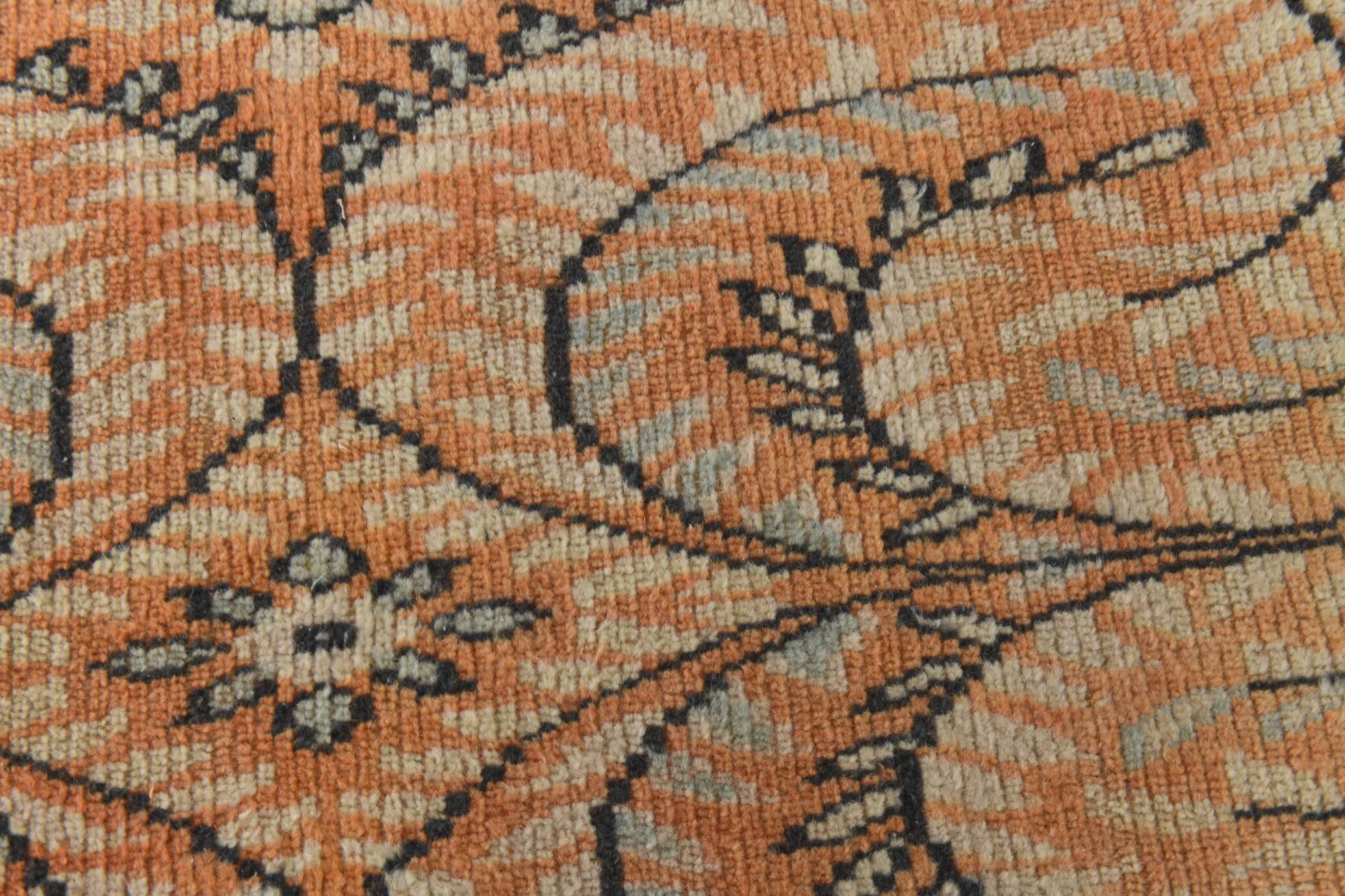 Brunt Orange Scandi Style Vintage Persian Runner Rug, 90x284 Cm
