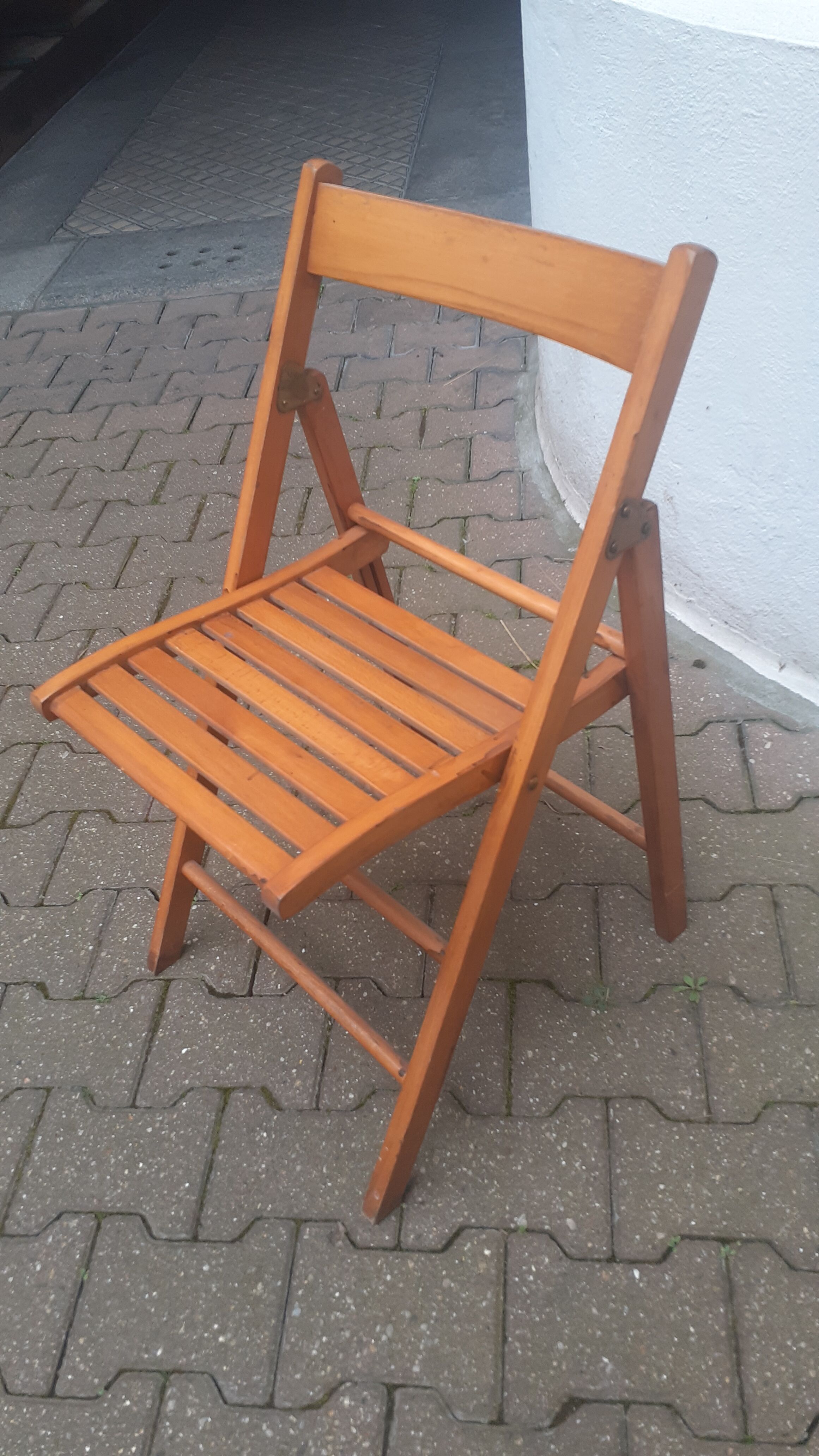 Chaise pliante vintage en bois