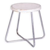 Bauhaus Stool in Beech, Chrome, and Steel from Mücke-Melder, Czech, 1930s