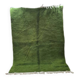 Modern Moroccan rug in green wool