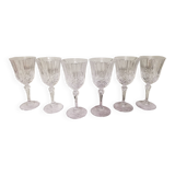 6 verres à pied en cristal