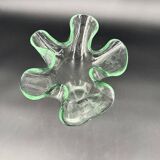 Blown glass vase in free form