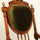 Fauteuil vintage style classique vert oregano XIX siècle